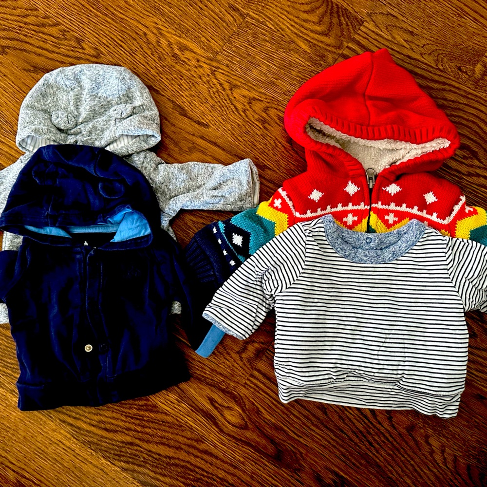 Long sleeve hoodies!  0-3